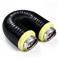 Conduit d'isolation thermique flexible en aluminium avec gaine composite en PVC pour système de ventilation, personnalisable OEM pour gymnases, écoles et sous-sols