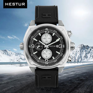 Hestur Ti 2 montre à Quartz de mode pour hommes 44.5mm mouvement chronographe solaire verre saphir 150bar Sport montre à Quartz solaire Antique - Product Image 1