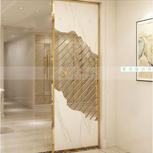 JINYIFAN ANN048 Modern Stainless Steel Multi-Functional Decorative Screen Partition Custom <b>Room</b> <b>Divider</b> Printed Coating for - Product Image 1