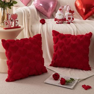 Funda <span class=keywords><strong>de</strong></span> Almohada Cuadrada <span class=keywords><strong>de</strong></span> Felpa para el Día <span class=keywords><strong>de</strong></span> San Valentín, con Bordado <span class=keywords><strong>de</strong></span> <span class=keywords><strong>Amor</strong></span>, Diseño <span class=keywords><strong>de</strong></span> Corazón Jacquard, Estilo Moderno y Simple para Sala <span class=keywords><strong>de</strong></span> Estar, Sofá, Hogar, Festividades - Product Image 2