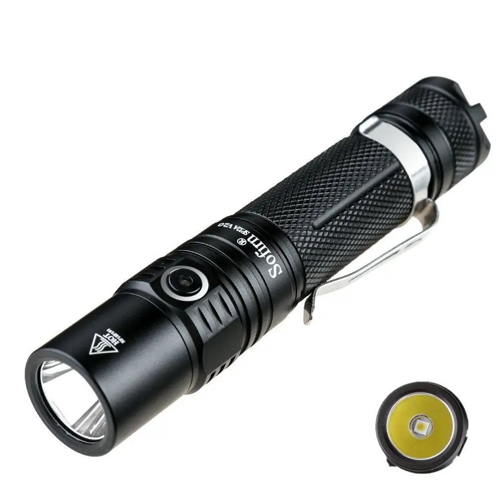Lanterna led de bolso recarregável, com carregador usb, luz tática ultra brilhante de 6 modos e 1550 lúmens