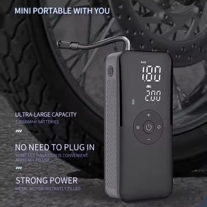 새로운 150PSI 휴대용 자동차 타이어 공기 주입기 내구성 있는 ABS 에어 컴프레서 디지털 디스플레이 전동 타이어 펌프 자동차 오토바이용 - Product Image 4