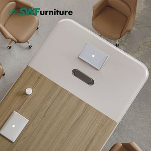 Table de direction de luxe moderne Matériaux respectueux de l'environnement Grand bureau de conférence en bois pour réunion - Product Image 3