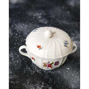 Sopera Mini de Porcelana Ginori con Diseño Floral de Lujo, Tazón de Sopa de Cerámica para Vajilla, Material de Melamina - Product Image 2