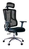 Chaise de bureau ergonomique à dossier haut en maille, avec support lombaire, pivotante, moderne, pour bureau, domicile ou hôtel