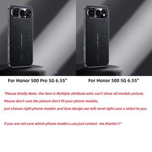 Étui de protection pour objectif d'appareil photo en cuir plaqué avec motif de <span class=keywords><strong>dragon</strong></span> de luxe pour Honor 500 Pro / pour Honor 500, protection intégrale - Product Image 2