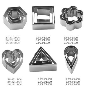 30 parça paslanmaz çelik çerezler kesici Set bisküvi pişirme araçları kesme kalıpları 10 şekiller kurabiye kesici Set - Product Image 4