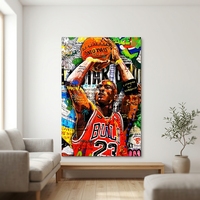 Michael Canvas, grand tableau d'art, cadeau pour petit ami, impression de basket-ball, cadeau, art pop, décoration murale