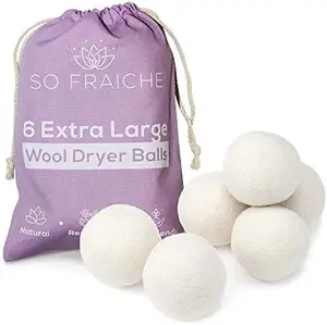Precio al por mayor 6 bolas extragrandes de lana orgánica para lavandería