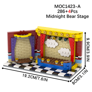 Bloques de Construcción MOOXI MOC1423-A, 290 Piezas, <span class=keywords><strong>FNAF</strong></span> Midnight Bear Stage, Regalo DIY, Juego de Bloques de Construcción Educativos, Juguetes para Niños - Product Image 2