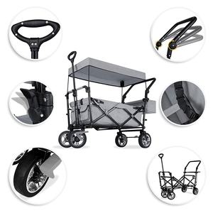 รถเข็นมือถือพับได้พร้อมหลังคา,รถเข็นตกปลาพับได้ใช้งานง่ายพร้อมหลังคา - Product Image 4