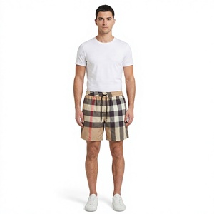 Pantalones Cortos de Poliéster Sólido para Hombre con Cintura Elástica, Estilo Casual, Transpirables, de Secado Rápido y Longitud Media - Product Image 1