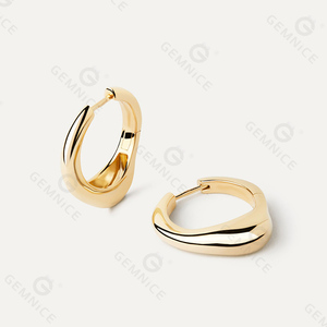 Aros Gruesos de Plata de Ley 925 con Forma de Cúpula de Gemnel, Aros de Plata de Ley para Mujer, Joyería de Diseño - Product Image 6