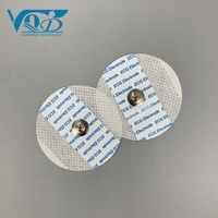 Électrode ECG ronde de 50 mm en non-tissé blanc, adhésive fine, fonction de surveillance, accessoire d'électrode ECG