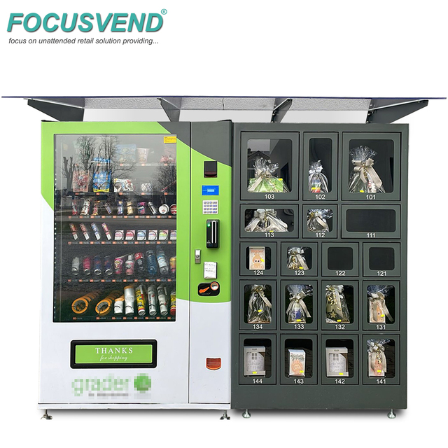 Locker Cabinet Refrigerator Vending Machine with Cashless E-Wallet & Coin Payment SDK Function for Supermarkets Courier Stations