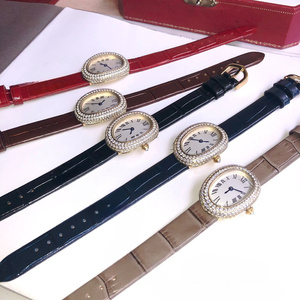 Reloj Mecánico Automático Elegante y Moderno con Bisel con Incrustaciones de Diamantes, Opciones de Correa Multicolor, Desmontable - Product Image 1