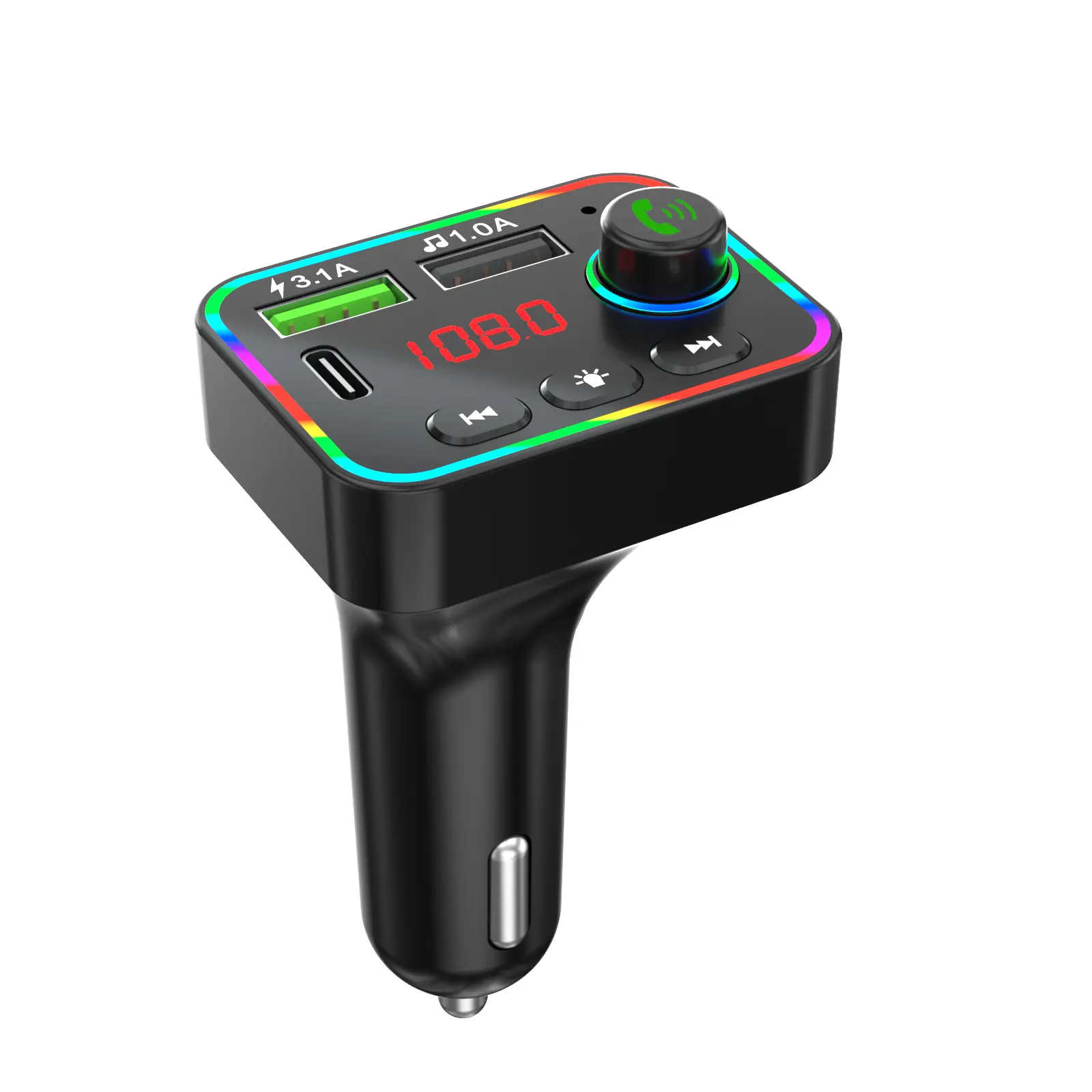 Car player MP3 player USB charger, F4 wireless LED display BT FM transmitter