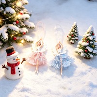 Ornement de Noël Fée des Fleurs, Pendentif pour Arbre de Noël, Décoration Fille Ballerine, Accessoires de Scène, Décoration Suspendue de Noël