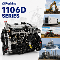 Moteur diesel Perkinns 1106D-70TA 112-129KW 150-173hp 2000-2200rpm Moteur industriel pour la construction et les machines industrielles