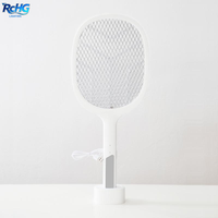 Lámpara Mata Insectos Recargable USB 2 en 1, Raqueta Eléctrica para Mosquitos con Luz UV, Resistente al Agua IP65, Material ABS