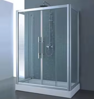 Prima usine nouveau design de salle de bain salle de douche porte en verre cabine salle de douche en verre trempé