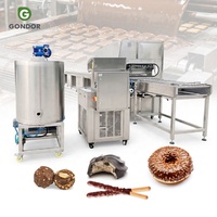 Machine à enrober multifonctionnelle pour fruits déshydratés, bonbons, bâtonnets de biscuits, ligne de chocolat, enrobage de crème glacée pour dattes