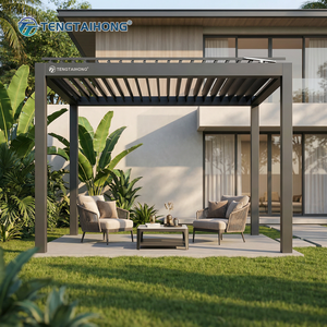 Pérgola de Aluminio con Techo de Láminas Retráctil, Impermeable, Fácil de Instalar, para Patios <span class=keywords><strong>Residenciales</strong></span> de Primera Calidad - Product Image 2