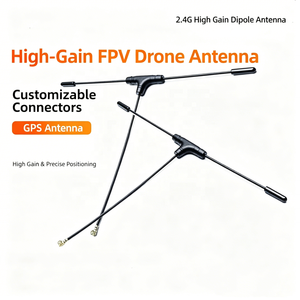 <span class=keywords><strong>Antena</strong></span> Dipolo <span class=keywords><strong>Omnidireccional</strong></span> Mini FPV Profesional de Alta Ganancia 433MHz-5.8GHz Tipo T con Conector UFL para Receptor de Dron FPV UAV - Product Image 1