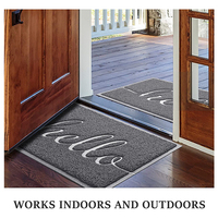 Tapis de bienvenue modernes pour entrée, en PVC, à motif hélicoïdal, personnalisables, avec design « Hello », antidérapants, à motif géométrique, écologiques, imperméables et résistants aux animaux domestiques