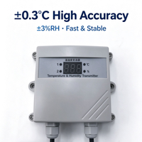 Transmitter Suhu dan Kelembapan Dinding Presisi Tinggi ±0.3C Langsung dari Pabrik IP65 DC 10-30V Output Analog JQ-87WS-02