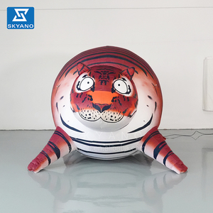 Material de felpa de personaje de dibujos animados de animales obesos de tigre gordo inflable - Product Image 1