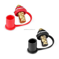 2 bornes de batterie à vis 3/8 po avec capuchon 250A pour chargeur de batterie à distance, accessoires de connecteur pour auto, camion, marine