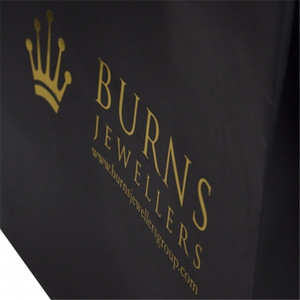 Luxe carte <span class=keywords><strong>blanche</strong></span> avec feuille d'or chaude kraft papier sac cadeau pour bijoux - Product Image 4