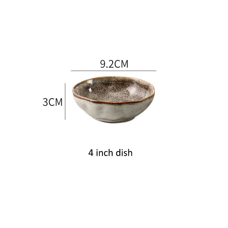 Plat gris de 4 pouces