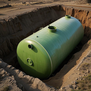 ถังไฟเบอร์กลาส Frp ขนาด1000แกลลอนดีไซน์ในแนวตั้งแนวตั้งใช้เก็บสารเคมีที่เป็นกรด3000L บำบัดน้ำในฟาร์ม - Product Image 1