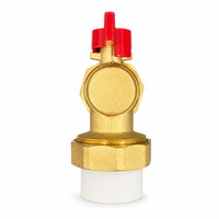 Robinet à bille manuel en laiton pour l'eau, personnalisable OEM, connexion filetée, usage jardin