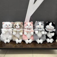 Nouvelle Peluche Chat Réaliste Qui Moaie, Sac de Transport pour Chat Ragdoll, Poupée en Peluche Réconfortante, Cadeau en Peluche, Accessoire de Sac en Forme d'Animal en Peluche