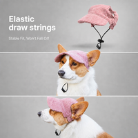 Casquette de baseball en velours côtelé pour chien avec trous pour les oreilles, casquette de soleil pour animaux de compagnie, vêtements d'extérieur, motif de Noël, visière écologique pour chiot, logo personnalisé