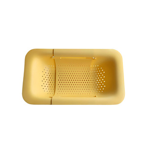 HeDou Collapsible Drain Rack L Size Square Kitchen Draining Basket Storage Rack Extendable Filter Basket - Product Image 5