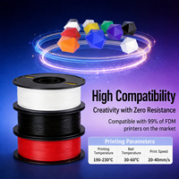 Filamen TPU 3D Fleksibel Pabrik 1.75mm/2.85mm 1kg Warna Kustom Bahan Cetak 3D FDM dengan Suhu Cetak 210-250C