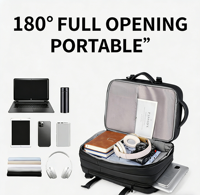 Sac à dos pour ordinateur portable extensible, grand format, imperméable, en tissu Oxford, avec port USB, sac de voyage écologique, bretelles renforcées, impression de logo personnalisée pour