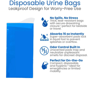 Urinarios Desechables de Viaje, Bolsa de Orina Portátil Unisex - Product Image 4