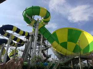 פיברגלס מקצועיים מסחריים מגלשות מים חיצונית גדולה ציוד בנייה פלדה - Product Image 6