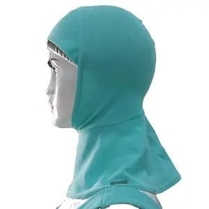 定制徽标设计自有品牌穆斯林女性伊斯兰中东女士莱卡材料游泳头巾披肩