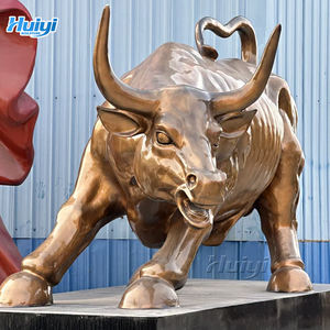 Açık bahçe metal bakır boğa heykeli, satılık büyük el sanatları bronz boğa - Product Image 3