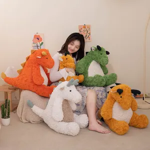 Weighted Stuffed Animals Soft Pillows Yellow White Red Green Dinosaur Plush Toys for Kids Adults