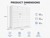Casillero Inteligente para Paquetes con Pantalla Táctil, Caja de Entrega Modular para Vestíbulo de Oficina, Apartamento y Negocios de Alquiler - 2026