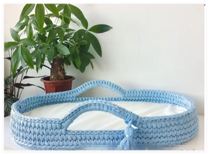 Nouveau panier de rangement pour bébé de maternelle, en corde de coton tressée, écologique, portable, avec rembourrage en mousse à mémoire de forme argentée, pour nouveau-né - Product Image 5