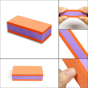Outil à ongles papier de verre double face bloc de tampon à ongles éponge orange douce lime à ongles - Product Image 3