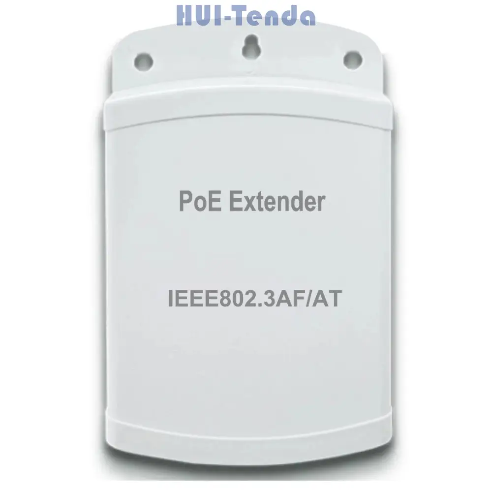 กลางแจ้ง 10/100/1000mbps Gigabit Poe Extender พร้อม 3 พอร์ตกันน้ํา Poe Extender สําหรับกล้อง Ip